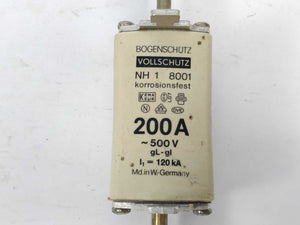 Bogenschütz Vollschutz  8001.200705 Fuse 200A 500V gL NH1 120kA
