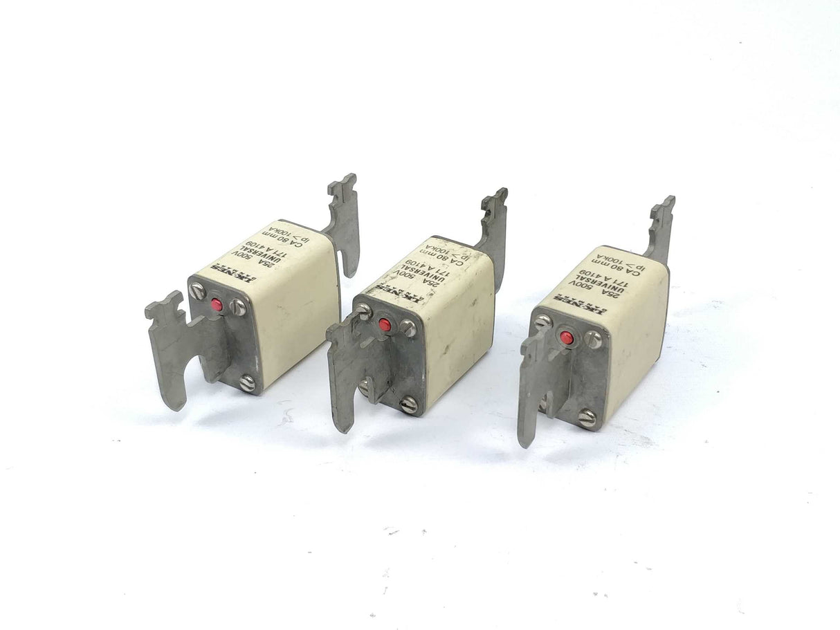 LK/Bussmann 171A4109 Fuse 25A 500V universal CA 80mm 3 Pcs.