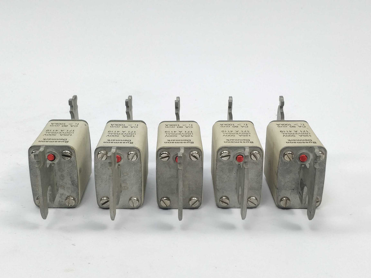 Bussmann 171A4119 Fuse 125A 500V Universal CA 80mm 100kA 5 Pcs.