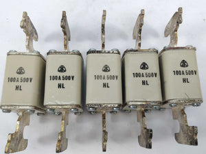 LK/Bussmann 170E4118 Fuse 100A 500V HL 5 Pcs.