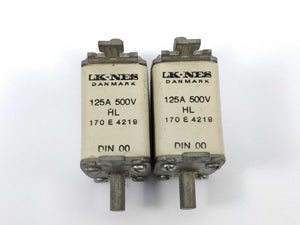 LK/Bussmann 170E4219 Fuse 125A 500V HL DIN 00 2 Pcs.