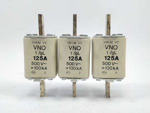 VBKM  Fuse 125A 500V gL NH1 100kA 3 Pcs.