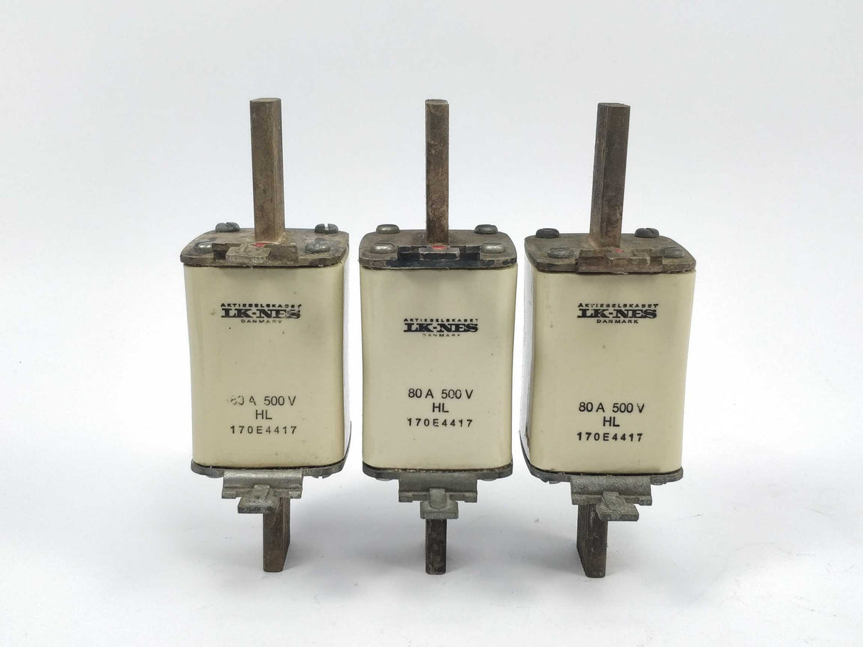 LK/Bussmann 170E4417 Fuse 80A 500V HL 3Pcs.