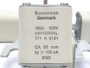 Bussmann 171A5121 Fuse 160A 500V universal CA 95mm 100kA 5Pcs.