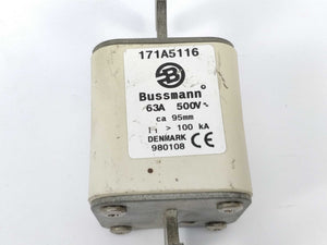 Bussmann 171A5116 Fuse 63A 500V CA 95mm 100kA