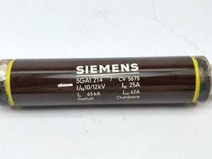 Siemens 3GA1214 HRC fuse IN: 25A UN: 10/12kV