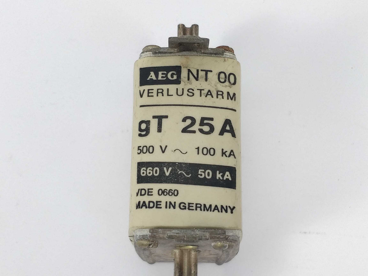 AEG  Fuse NT00 gT 25A 500V~100kA / 660V~50kA