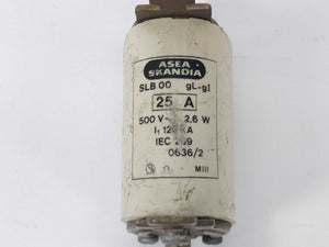 Asea Skandia  Fuse SLB 00 gL 25A 500V~2.6W