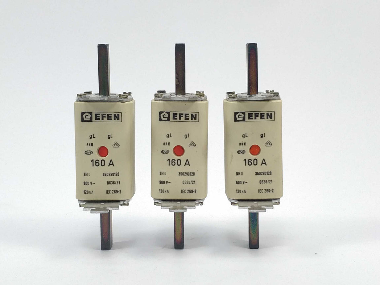 Efen 350290120 Fuse 160A 500V gL NH0 120kA 3 Pcs.