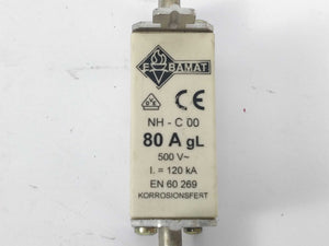 Ebamat  Fuse 80A 500V gL NH-C00 120kA