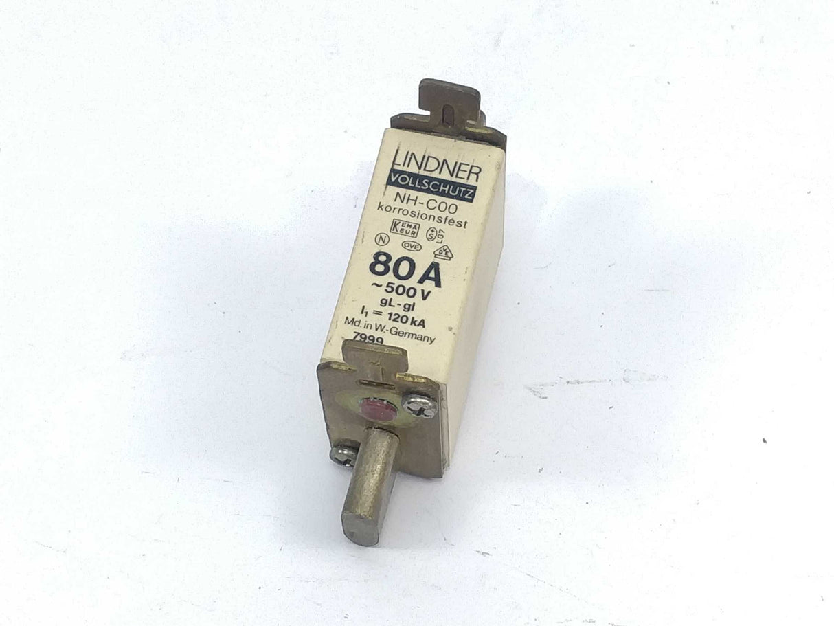 Lindner Vollschutz  Fuse 80A 500V gL NH-C00 120kA