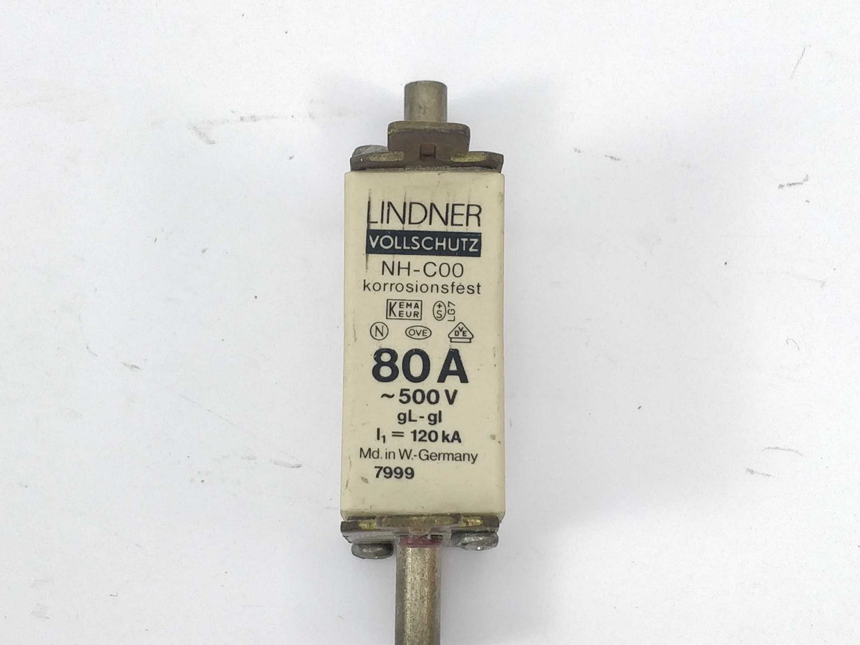 Lindner Vollschutz  Fuse 80A 500V gL NH-C00 120kA