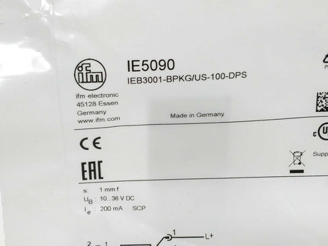 Ifm Electronic IEB3001-BPKG/US-100-DPS IE5090 Inductive sensor