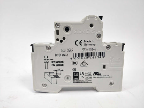 Siemens 5SY4104-7 MCB C4 Miniature circuit breaker