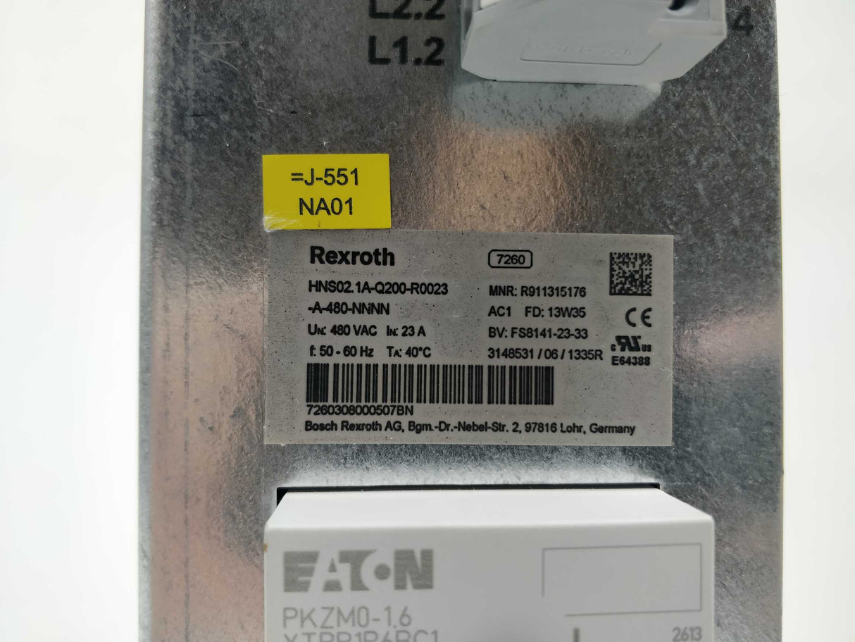 Rexroth R911315176 HNS02.1A-Q200-R0023-A-480-NNNN IndraDrive