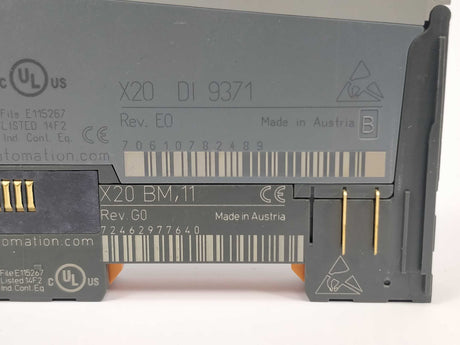 B&R X20DI9371 Digital input module with X20BM11 Bus module