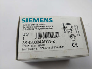 Siemens 3SB3000-4AD11 Ronis key-operated switch