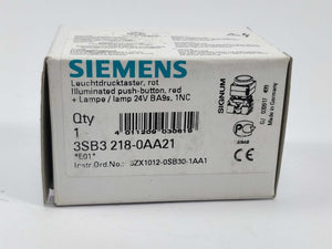 Siemens 3SB3218-0AA21 Illuminated push-button, red