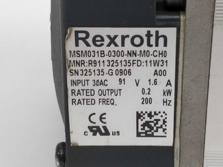Rexroth MSM031B-0300-NN-M0-CH0 Servo motor