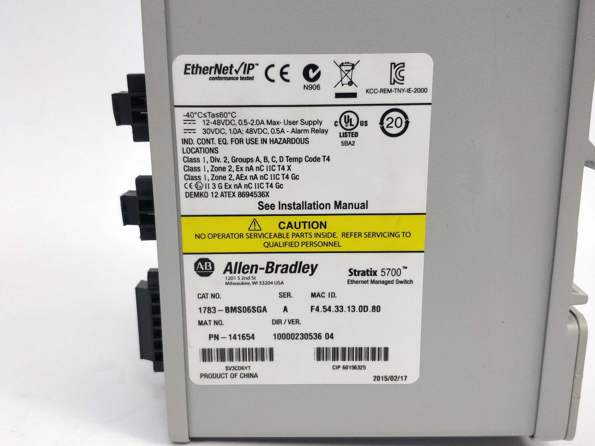 AB 1783-BMS06SGA Stratix 5700 Ethernet switch Ser. A