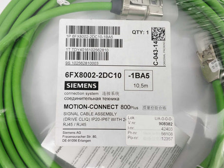 Siemens 6FX8002-2DC10-1BA5 Signal cable 10,5m
