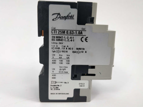 Danfoss 047B3144 CTI 25M 0.63-1.0A Circuit breaker