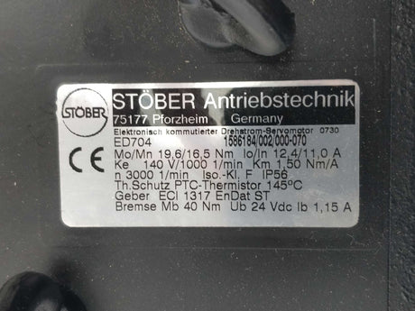 Stöber ED704 1586184-/002/000-070 Servomotor