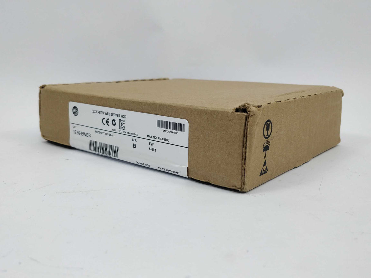 AB 1756-EWEB Ser B Controllogix Ethernet/IP Web Server Module Ser.B FW:5.001