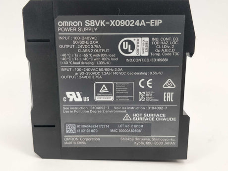 OMRON S8VK-X09024A-EIP Power supply