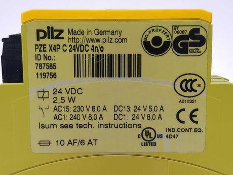 Pilz 787585 PZE X4P C 24VDC 4n/o