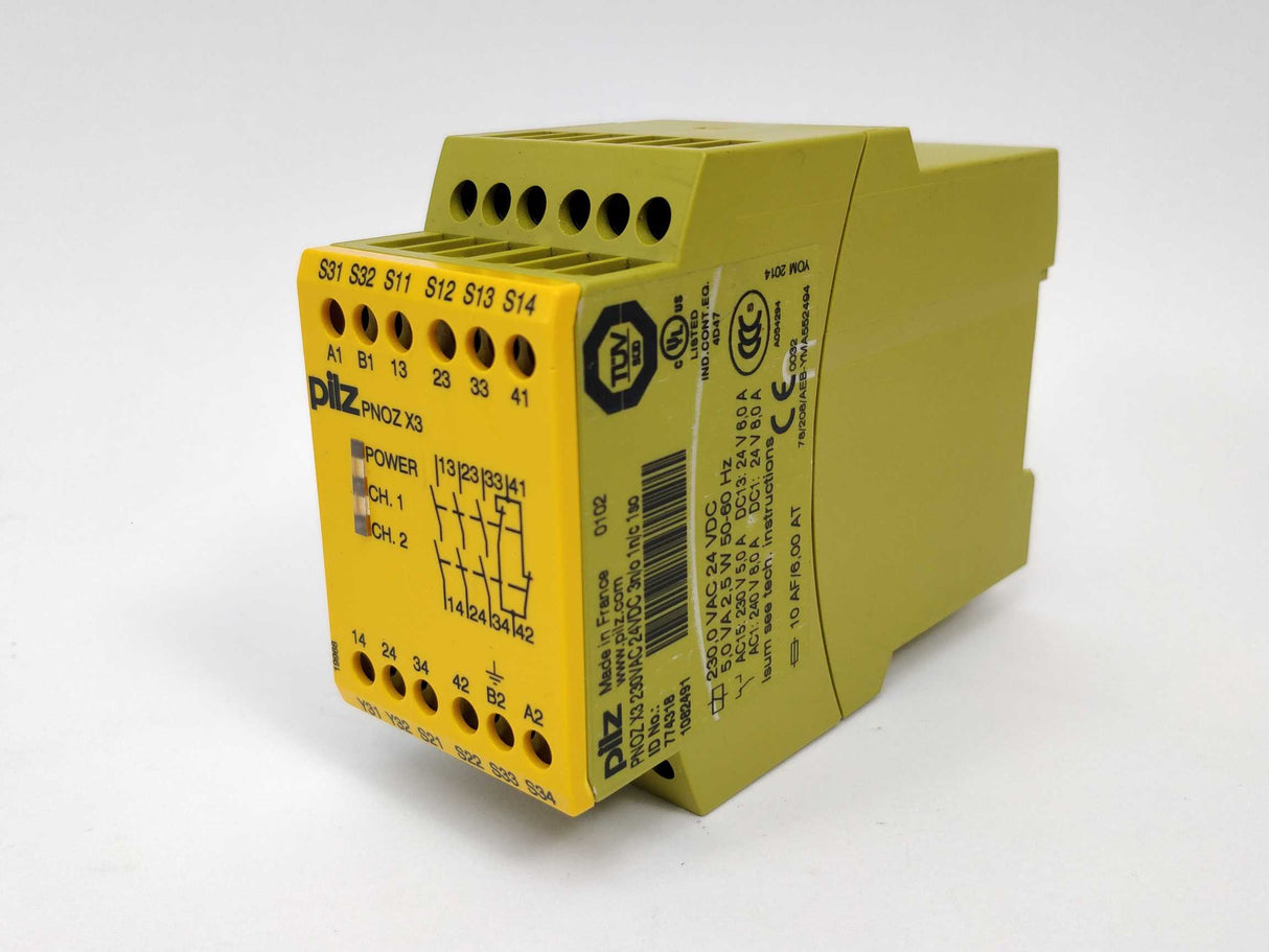Pilz 774318 PNOZ X3 230VAC 24VDC 3n/o 1n/c 1so