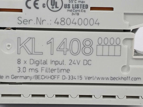 Beckhoff KL1408 8-channel digital input 6 Pcs.