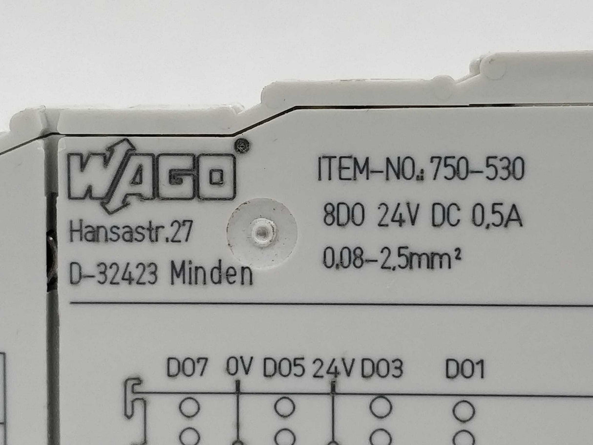 Wago 750-530 8-channel digital output; 24 VDC; 0.5 A