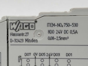 Wago 750-530 8-channel digital output; 24 VDC; 0.5 A