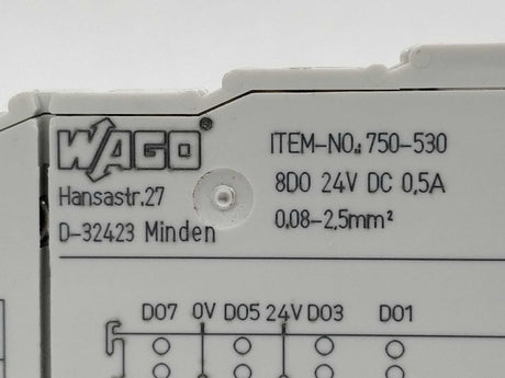 Wago 750-530 8-channel digital output; 24 VDC; 0.5 A