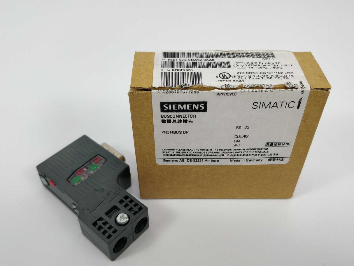 Siemens 6ES7972-0BA52-0XA0 SIMATIC DP Connector