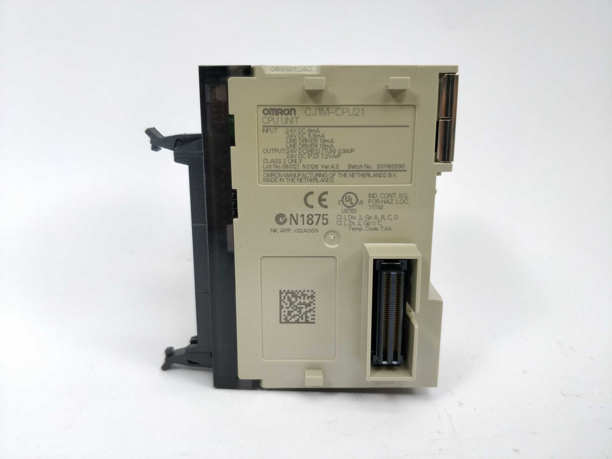 OMRON CJ1M-CPU21 CPU Unit 24VDC
