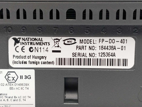 National Instruments 184438A-01 FP-DO-401 16-Ch. Sourcing Discrete Output