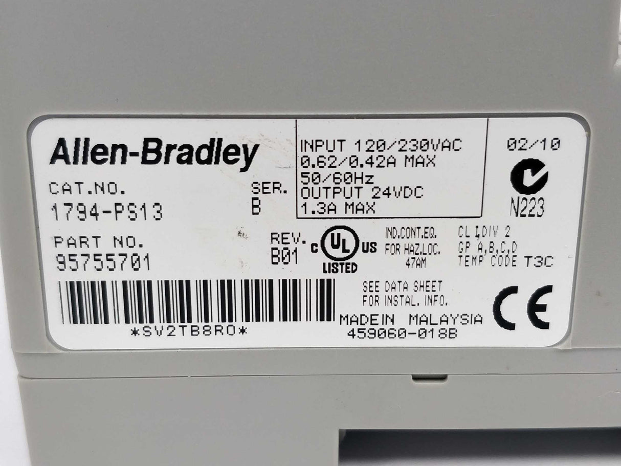AB 1794-PS13 24VDC Power supply unit, Unused