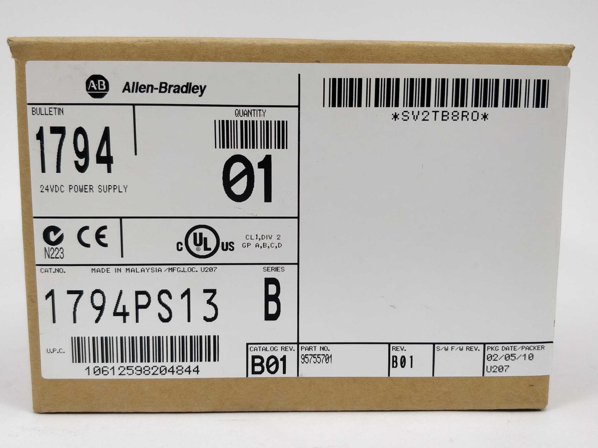 AB 1794-PS13 24VDC Power supply unit, Unused