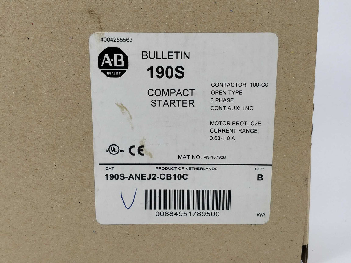 AB 190S-ANEJ2-CB10C Compact Comb Starter, Unused