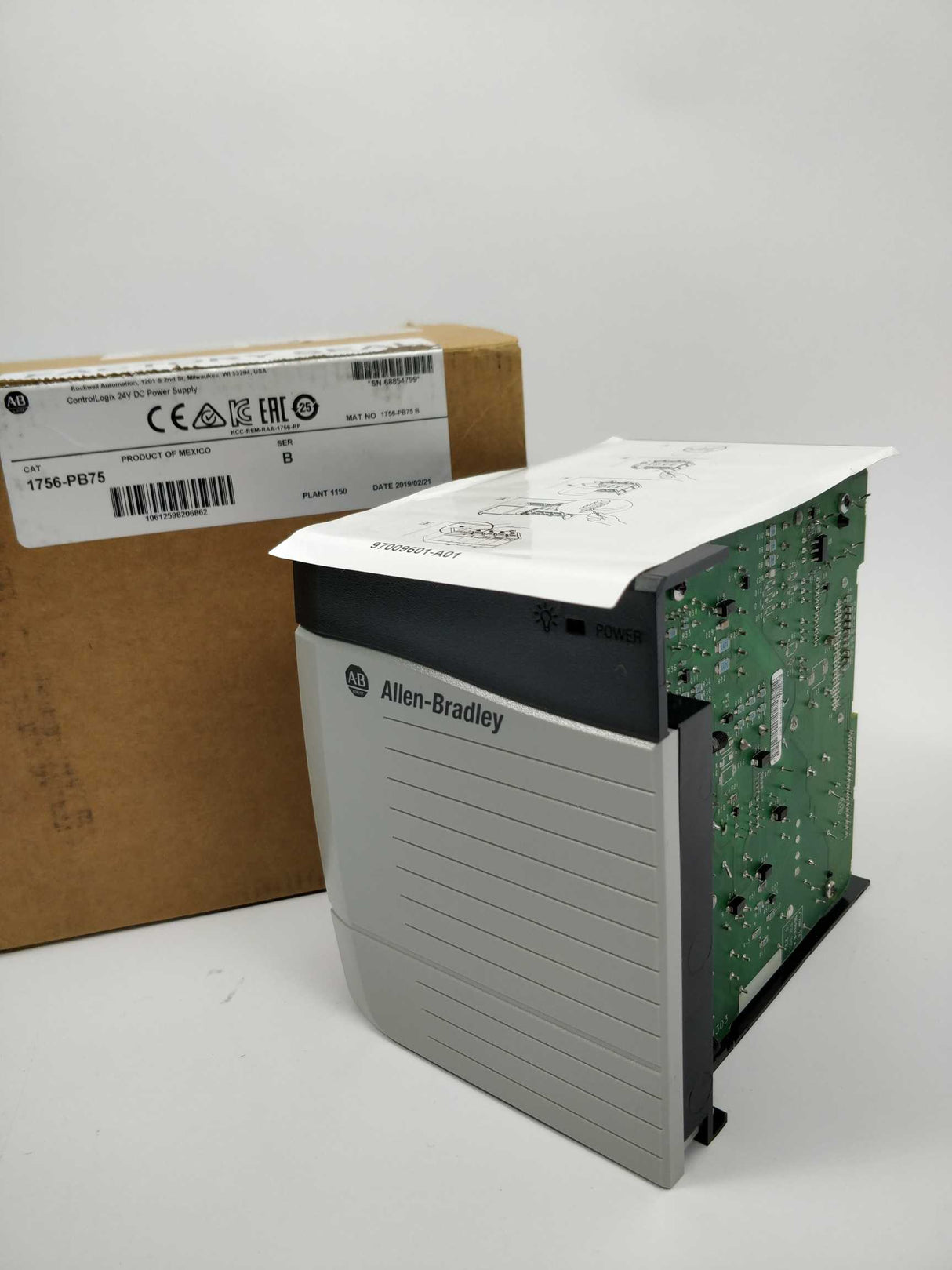 AB 1756-PB75 Ser. B 24VDC 96W Power Supply