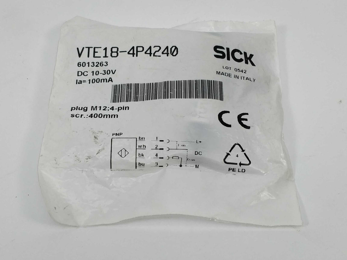 SICK VTE18-4P4240 6013263 Cylindrical photoelectric sensor