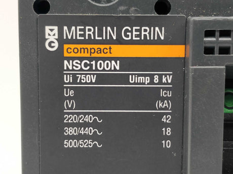 Merlin Gerin NSC100N 80A Circuit breaker