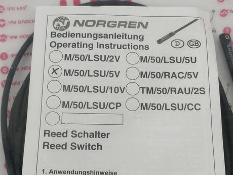 NORGREN M/50/LSU/5V magnetically operated reed switch