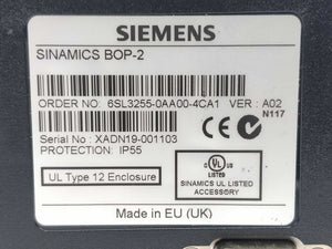 Siemens 6SL3255-0AA00-4CA1 SINAMICS G120 Basic Operator Panel
