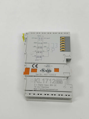 Beckhoff KL1712 2 x digital input 60VDC 10ms filtertime