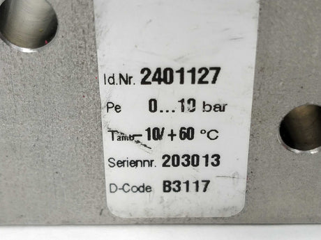 NORGREN 2401127 Direct solenoid actuated valve 0...10bar