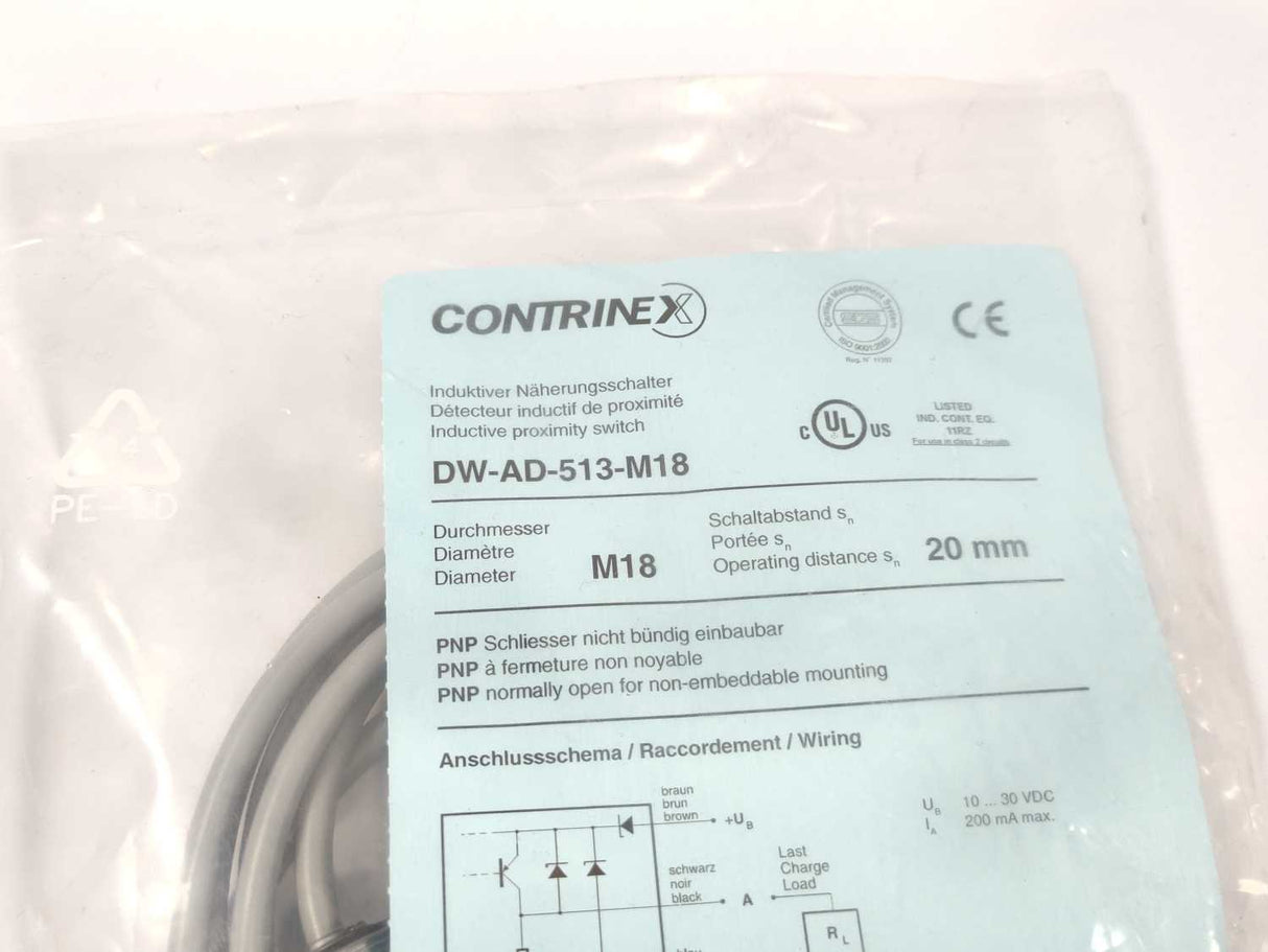Contrinex DW-AD-513-M18 Inductive Proximity Switch