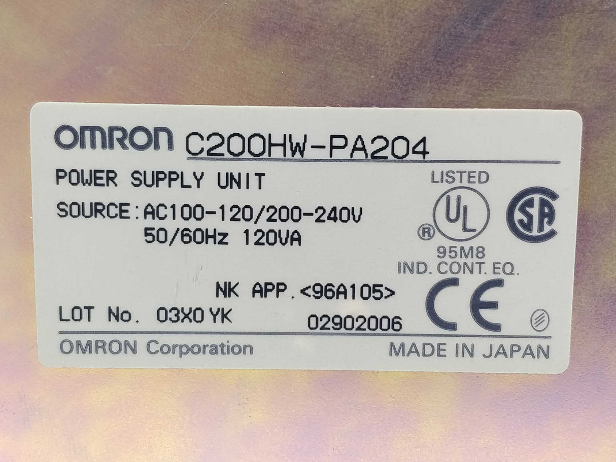 OMRON C200HW-PA204 PA204 Power supply unit